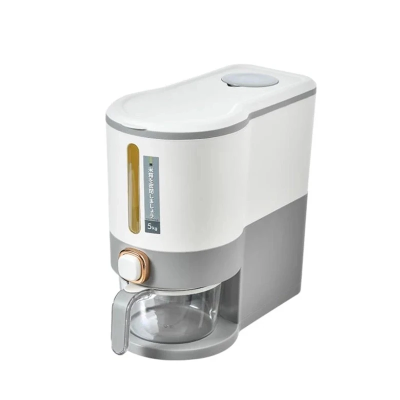 家用高级一键按压米箱防虫防潮收纳储米缸厨房食品级密封米桶