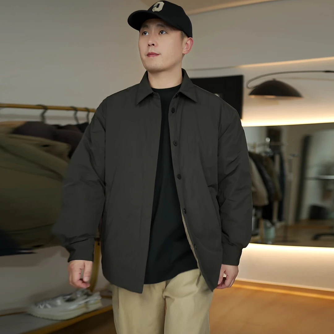 【90鹅绒】新款翻领轻薄羽绒服男士冬季保暖鹅绒外套休闲上衣10006