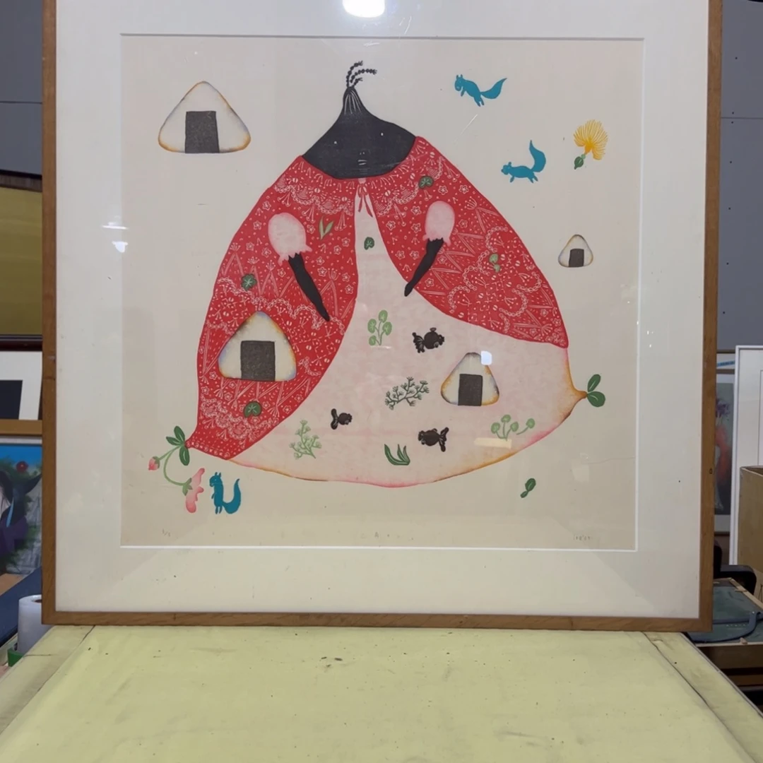 绘画p***A屏风框画茶空间设计