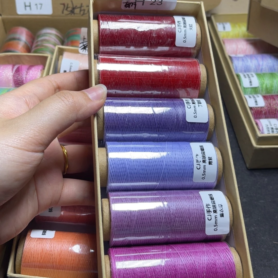 腈纶上新价0.5纯色扁蜡纸轴6色套盒H23