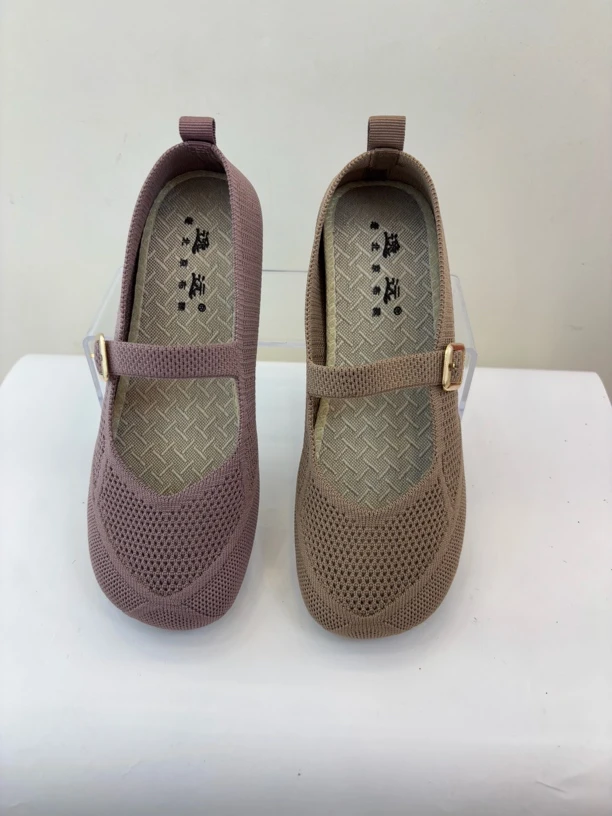 舒适网面防滑网鞋透气女鞋一脚蹬镂空夏季布鞋