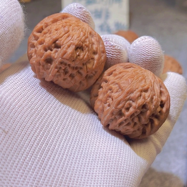 桃核把件38磨盘核桃正磨