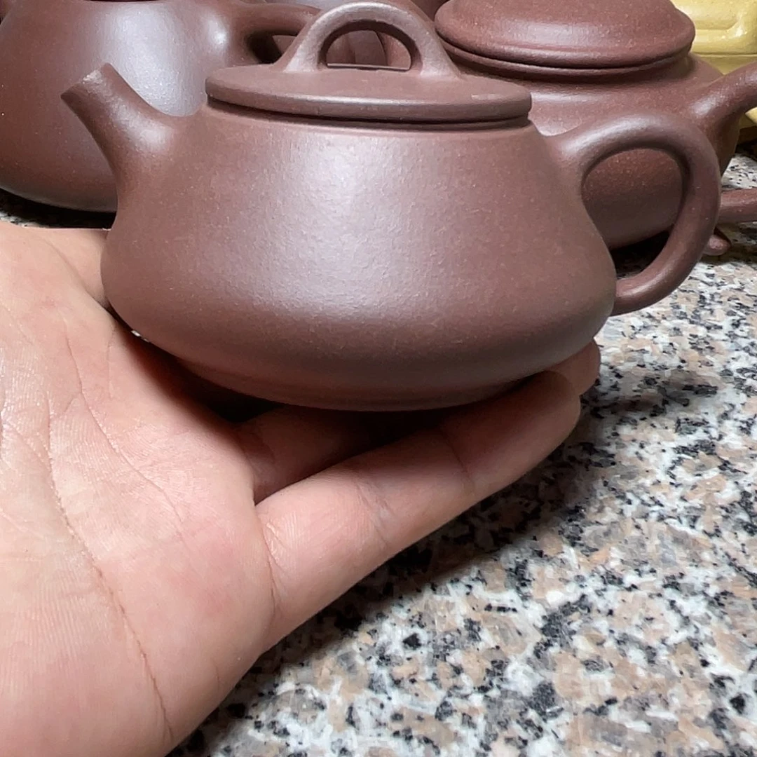 茶壶紫砂微瑕方彬紫泥武瓢