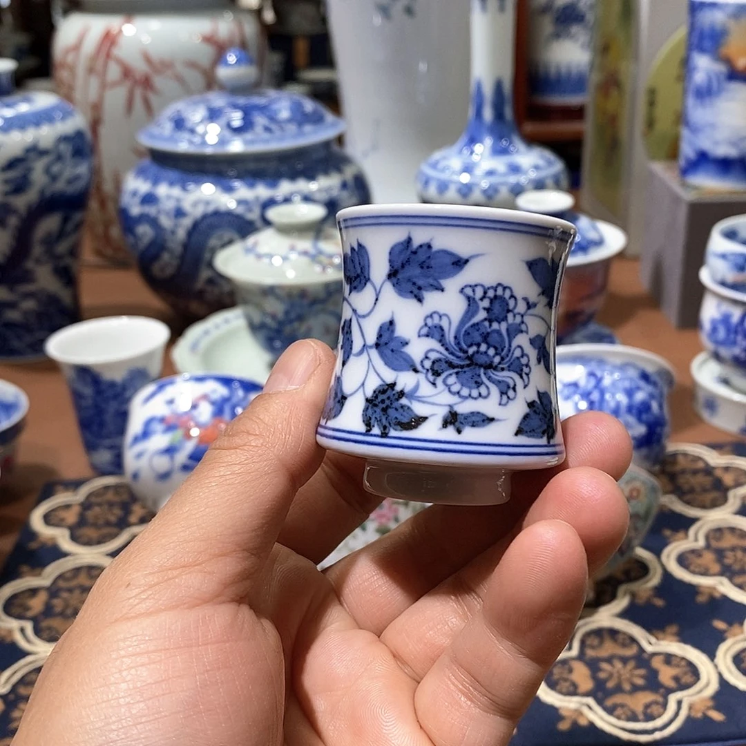 瓷片景德镇旭日堂微瑕缠枝