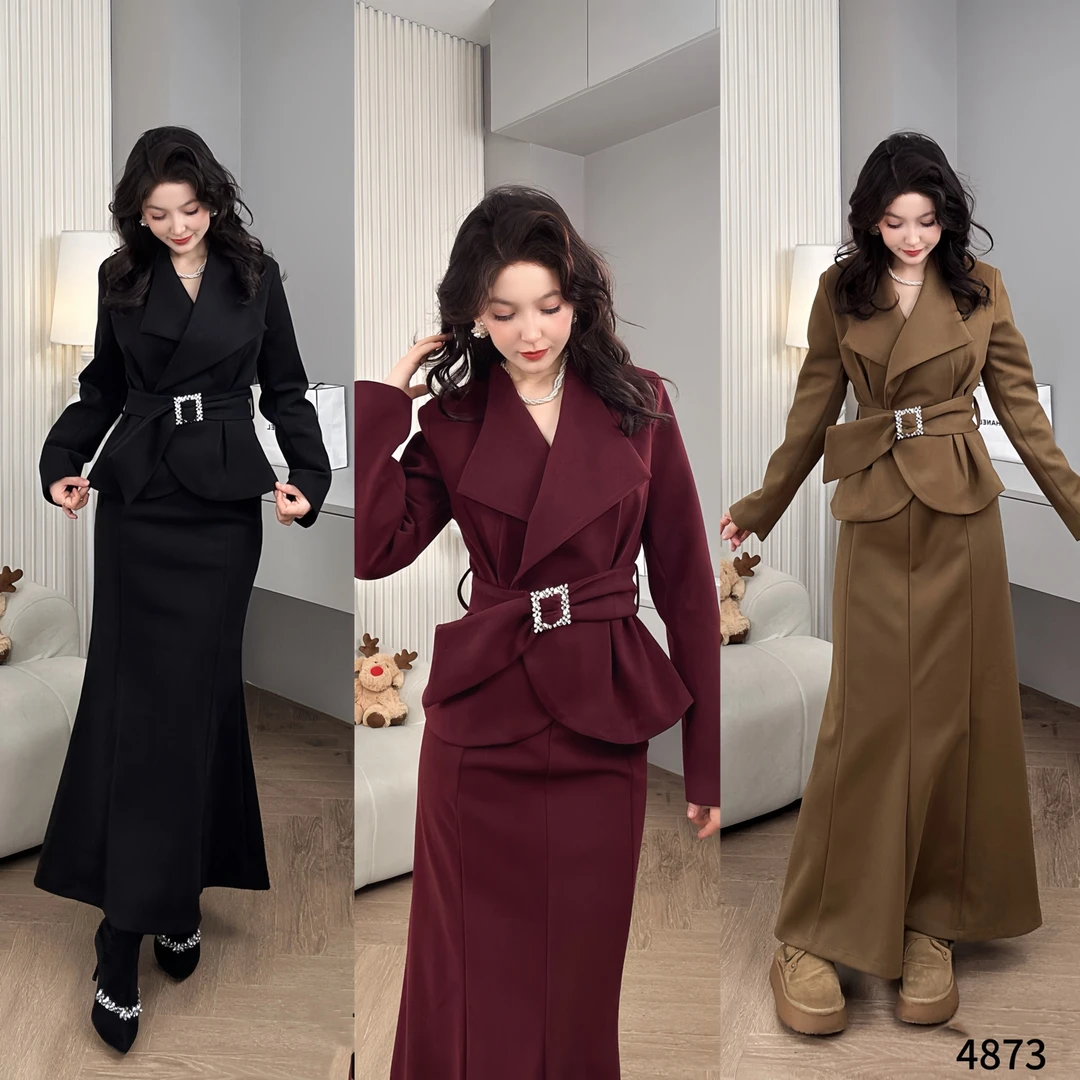 Saeda新款气质轻奢高级感名媛显瘦秋冬套装YF4873