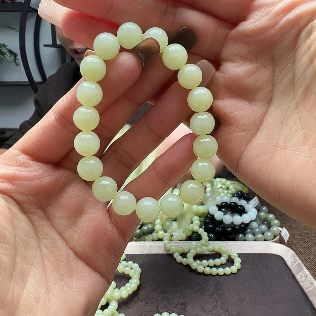 和田玉未镶嵌手链10黄口