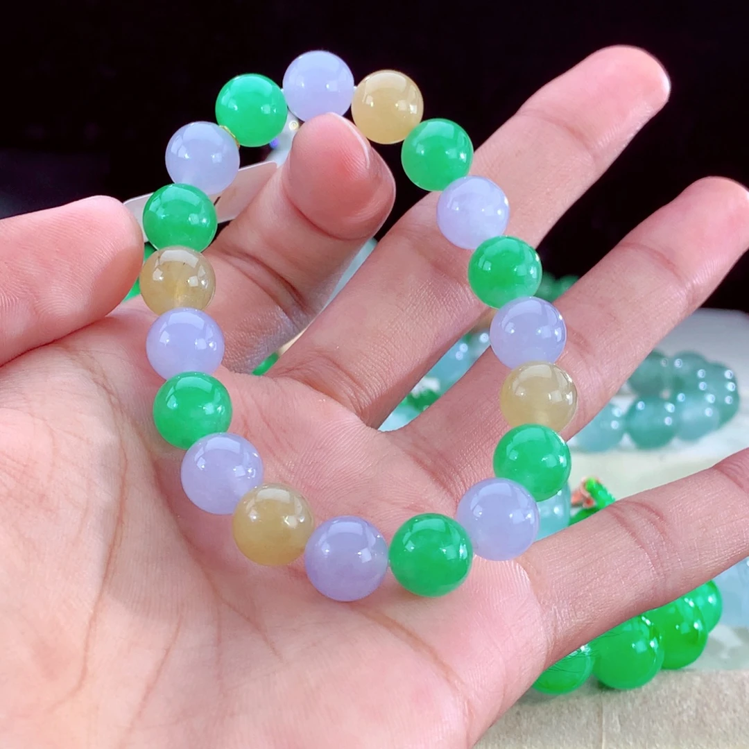 未镶嵌手串翡翠天然缅甸