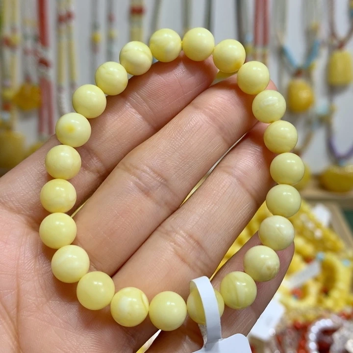 蜜蜡未镶嵌手链7.8mm