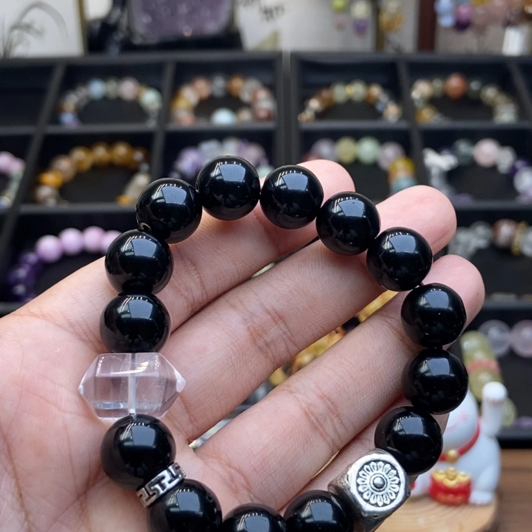 手链合金水晶黑曜石