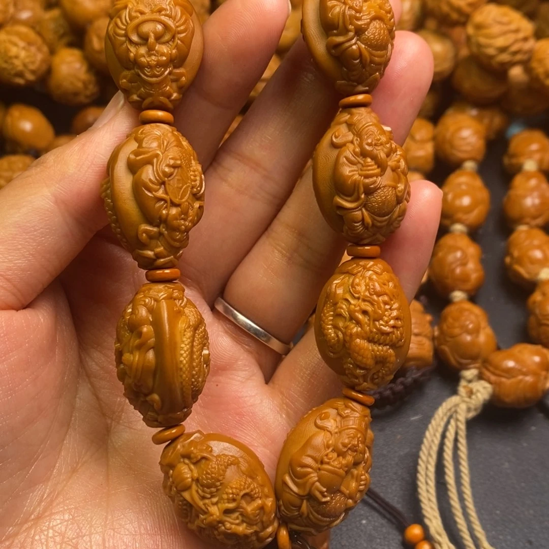 橄榄核吊坠龙财神1.8