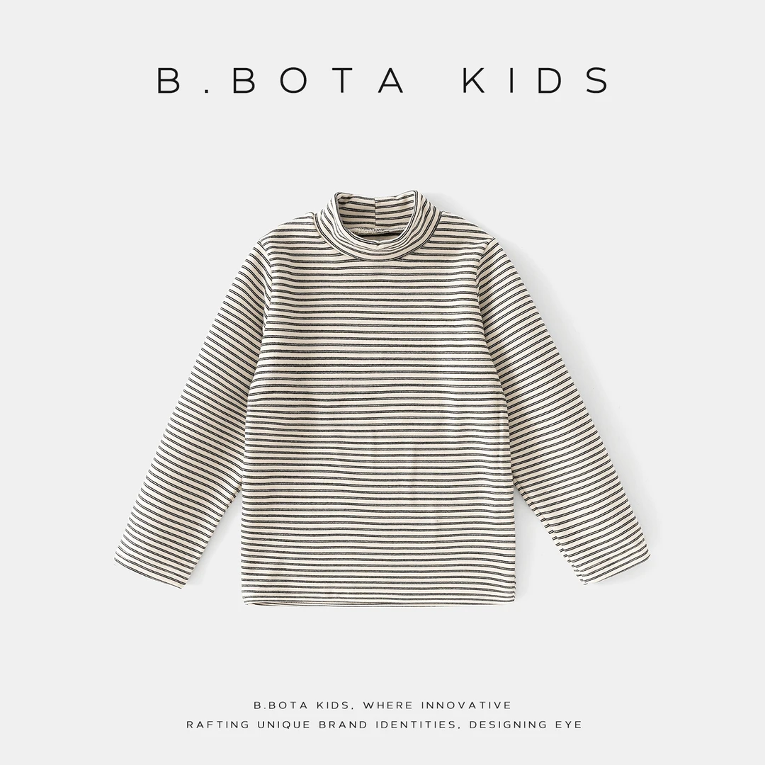 〖姐姐家〗2025冬款儿童萌娃穿搭条纹磨毛打底-bt5308