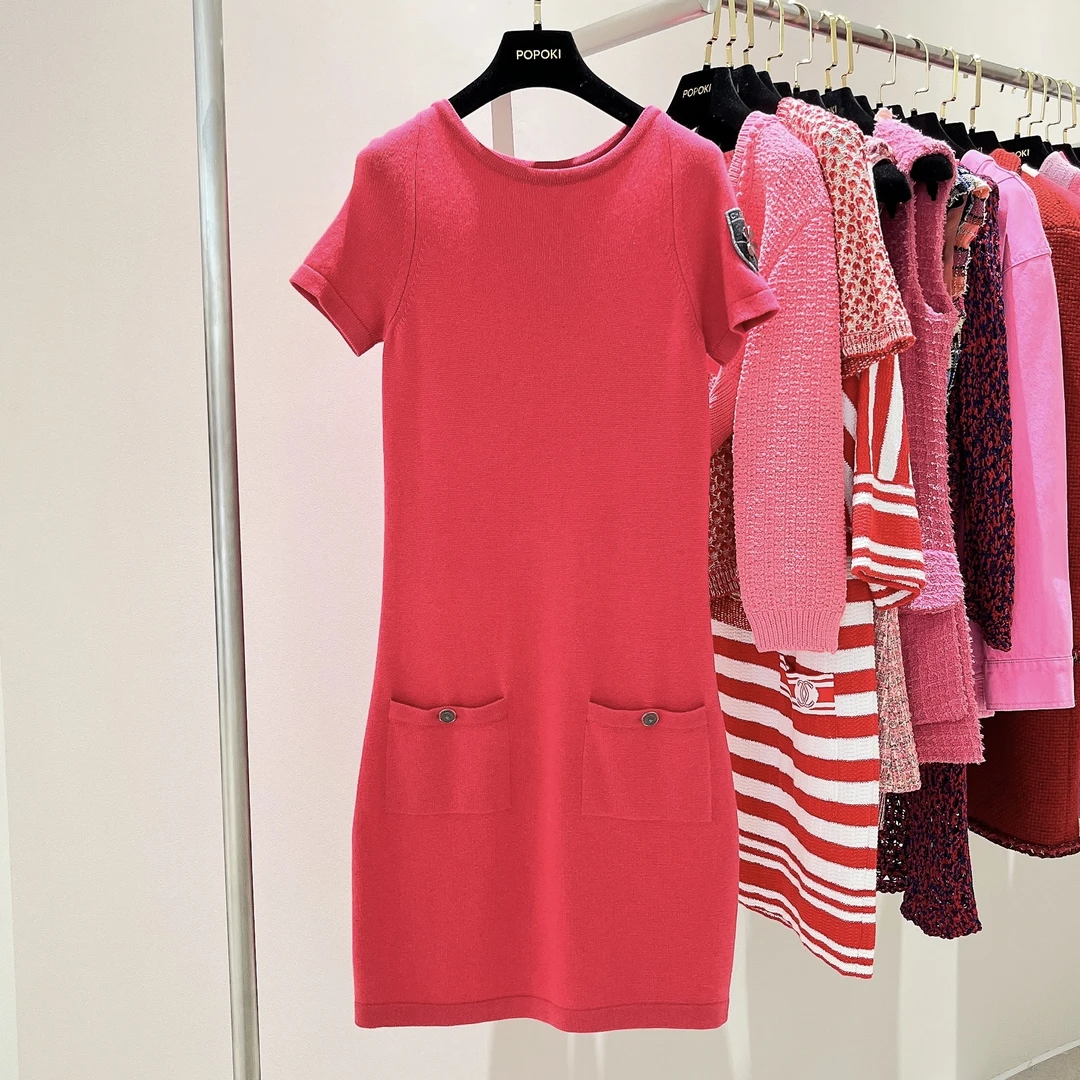 95新 Chanel/香奈儿 /针织连衣裙 /36码/ppk7949