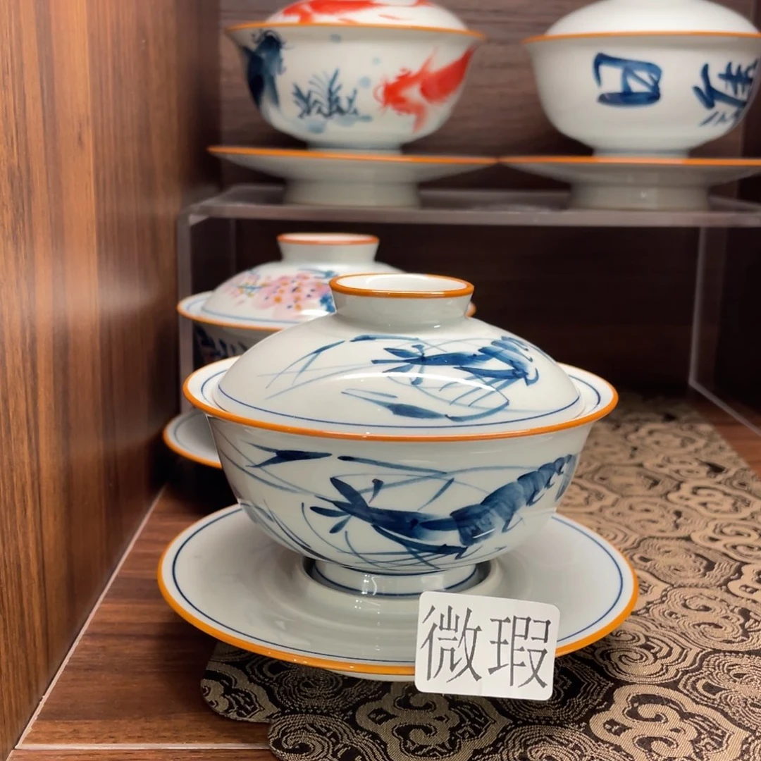 有瑕釉下彩纯手绘