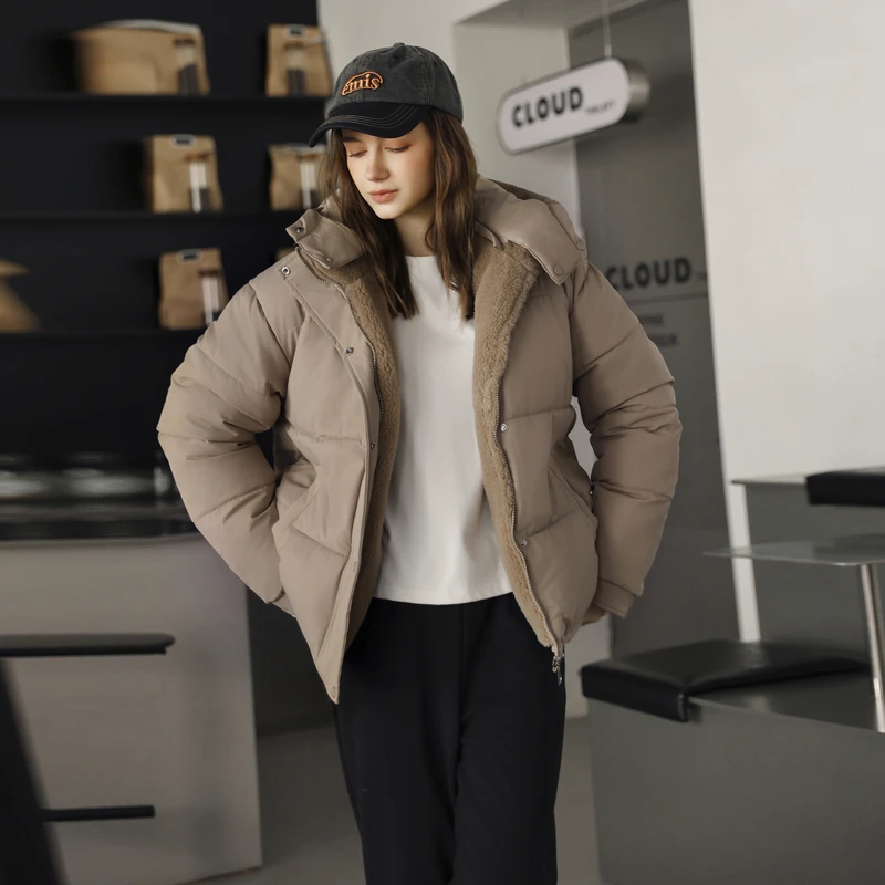正反两面穿棉服女面包短款2025冬季新款宽松外套爆款加厚棉袄棉衣
