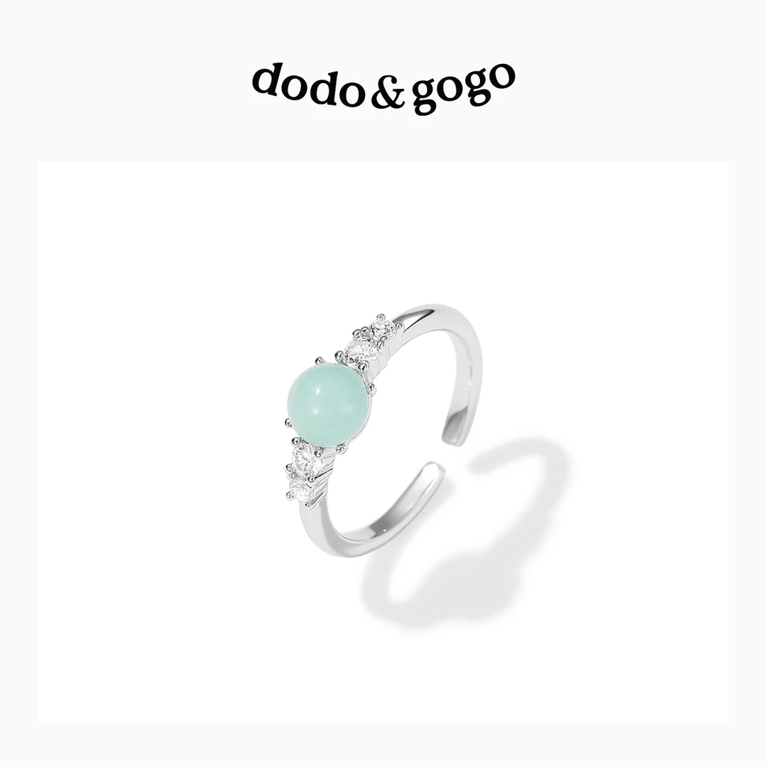 合金戒指 DODOGOGO日式轻奢戒指装饰可调节开口戒女