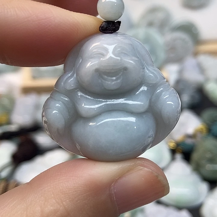 翡翠未镶嵌颈饰佛公