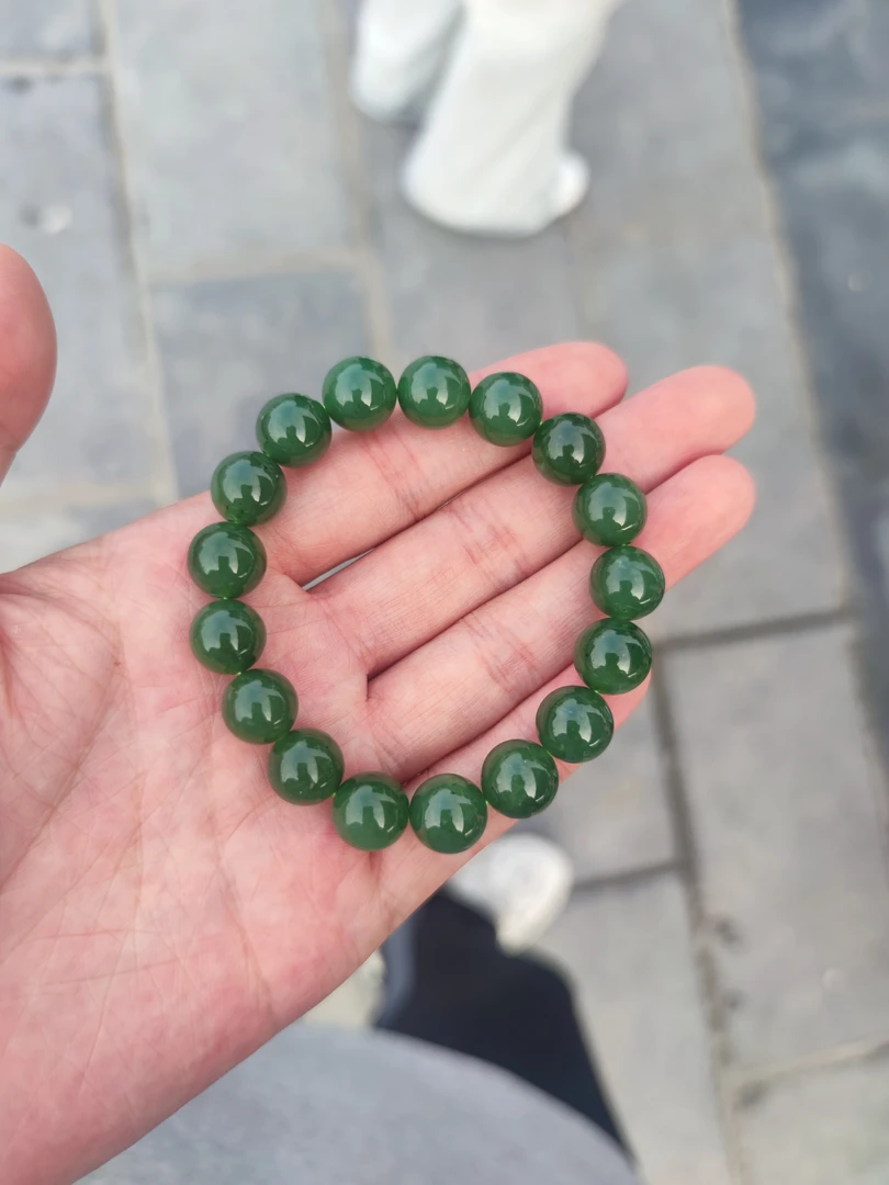 和田玉和田玉碧玉手串