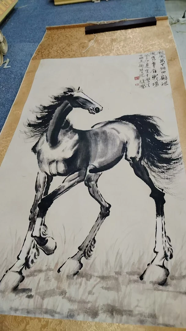 开播-《骏马图》【精品复仿】高清艺术微喷复刻画