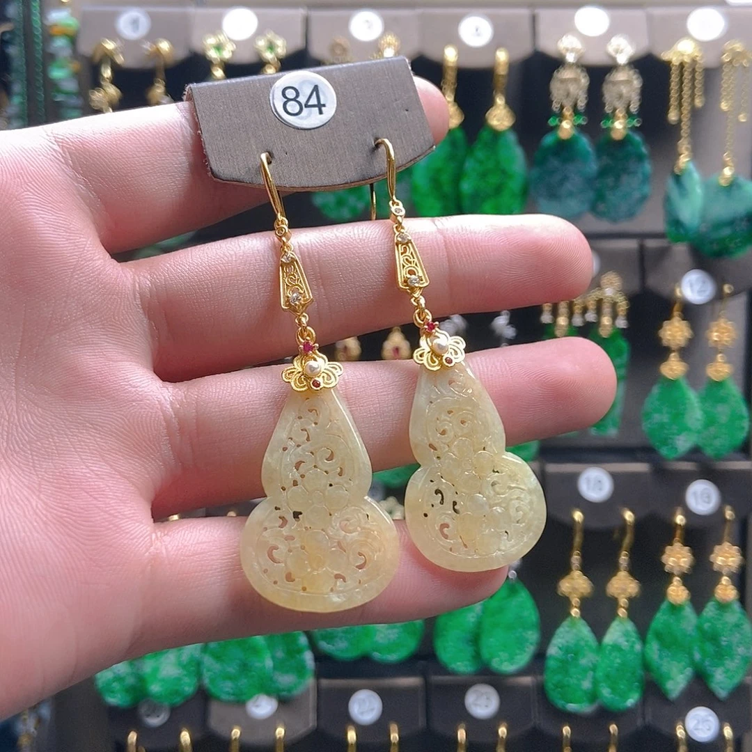 翡翠未镶嵌耳饰翡翠