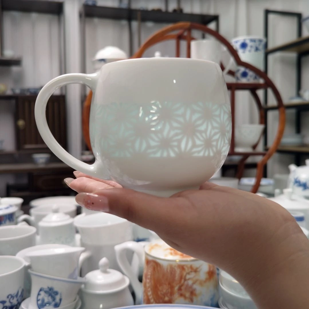 瓷清饮苹果杯身一个