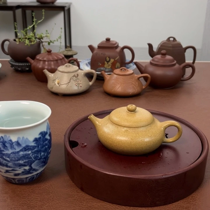 紫砂茶壶黄金段手工壶