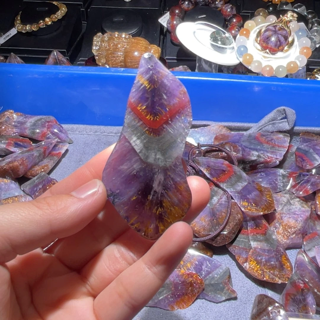 水晶未镶嵌珠宝半成品极光23原石