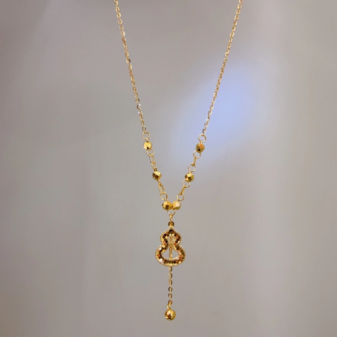 5G工艺足金999鱼鳞葫芦流苏套链