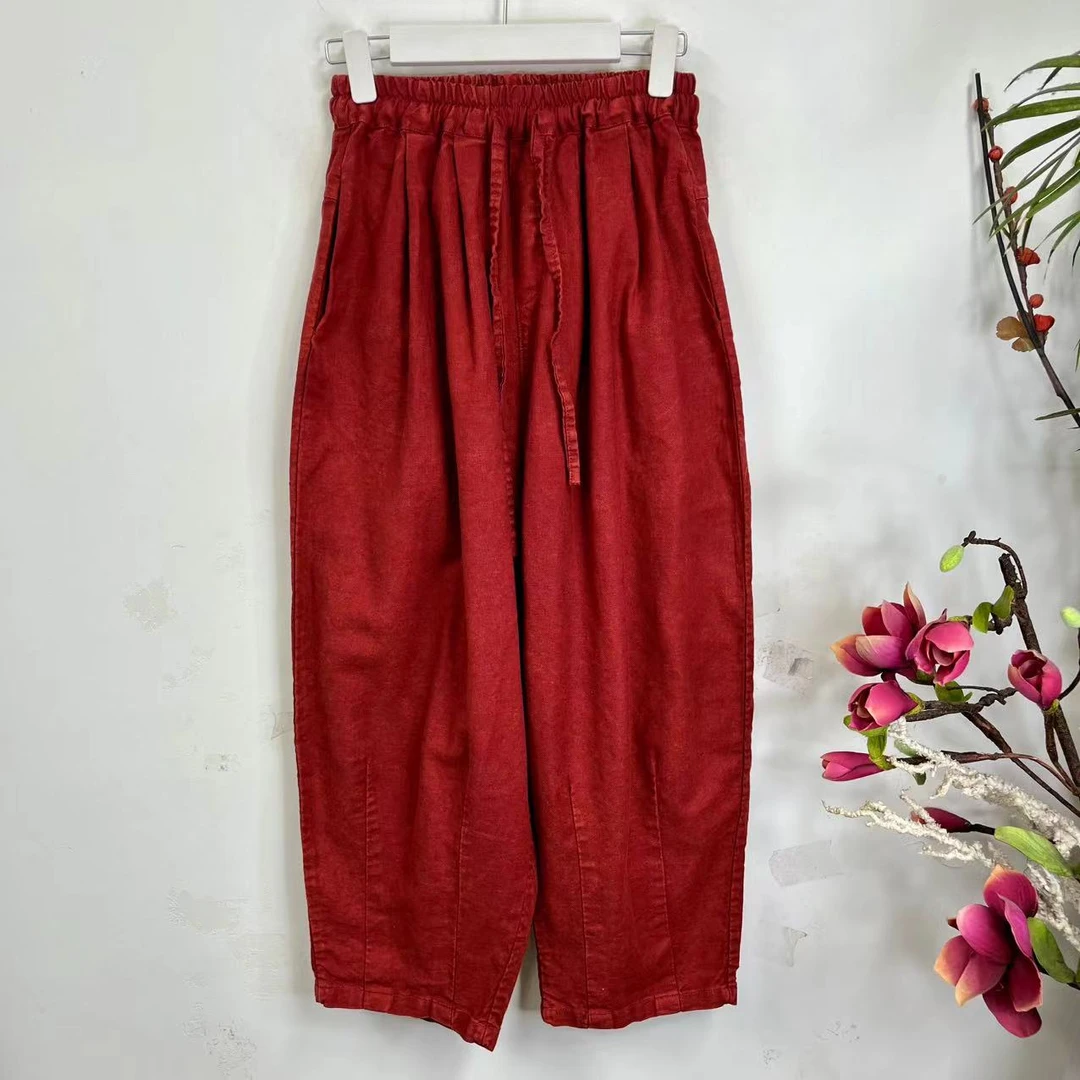 花璟原创设计复古炒色做旧拼接老爹裤（裤长94臀围140腰围60-100）