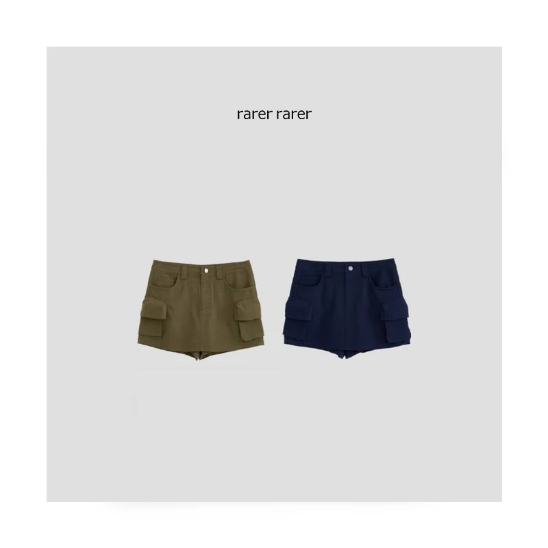 【rarer rarer】25SS夏季两色立体口袋工装裙裤 2502079