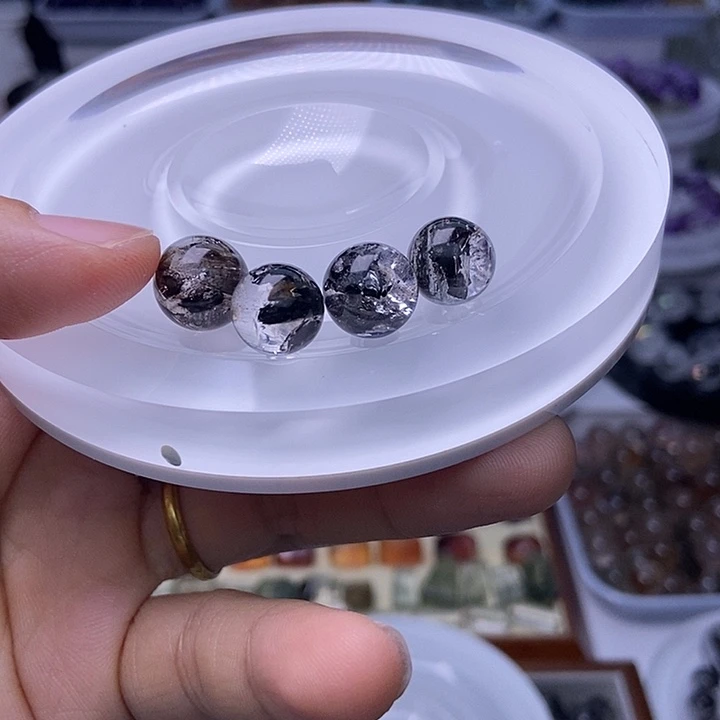 水晶手链未镶嵌盯定制打孔不退换