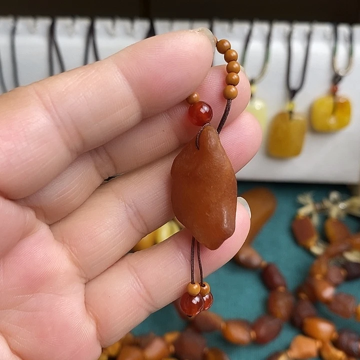 蜜蜡未镶嵌珠宝奇石万能小滴溜