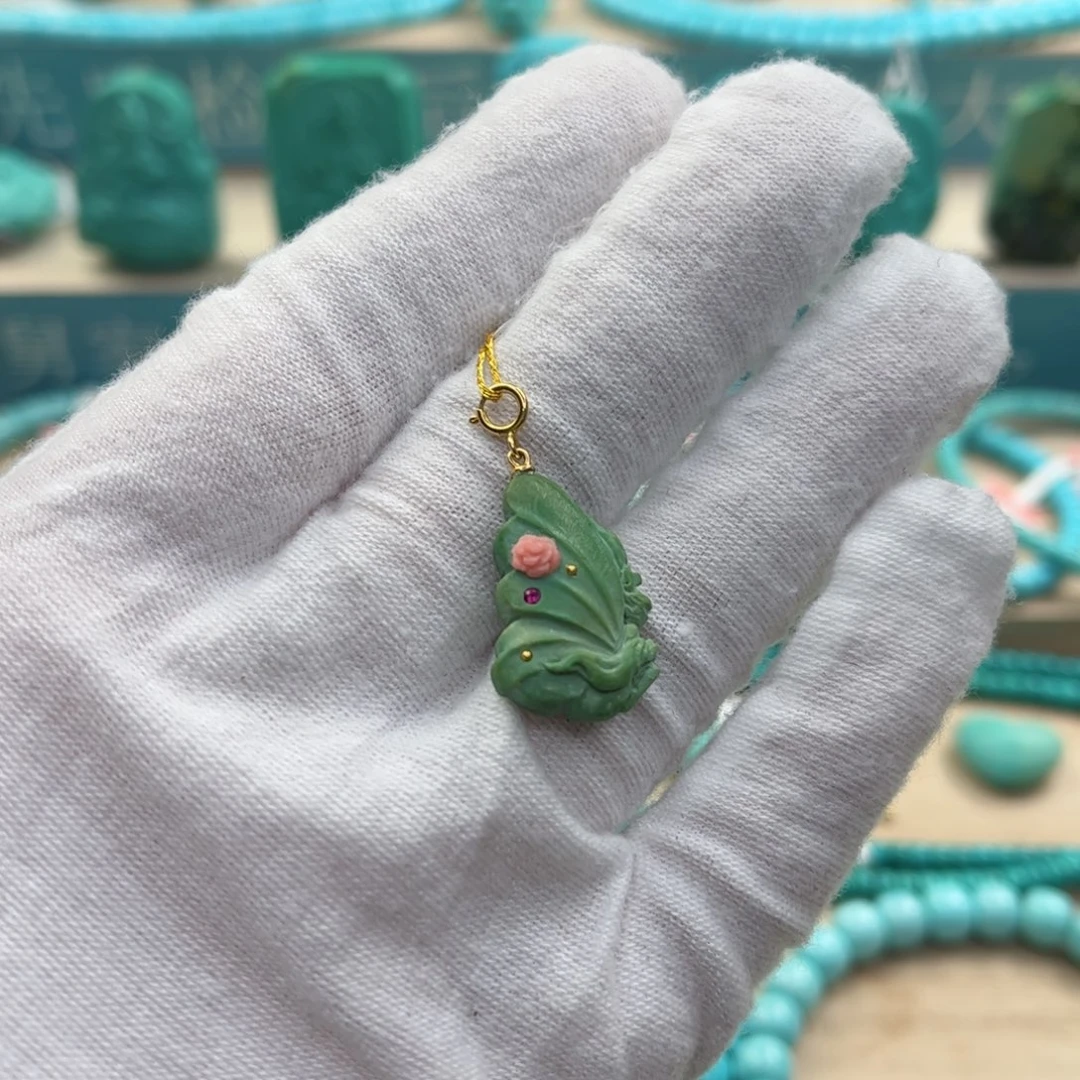 绿松石配饰18K金镶嵌