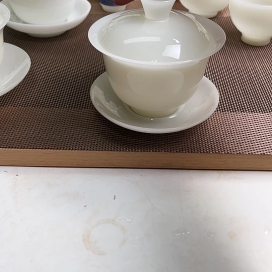 瓷片皙白玉瓷盖碗150cc