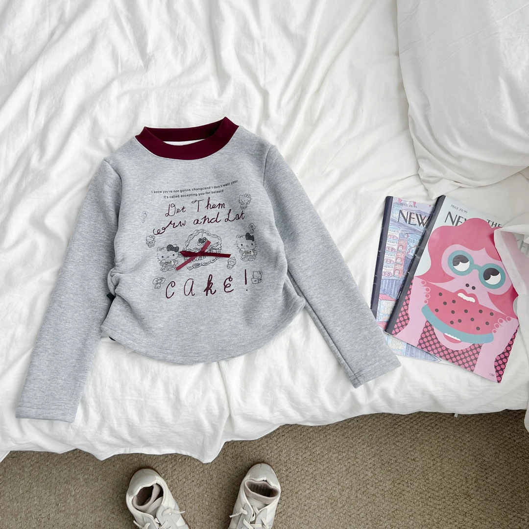 【原版】女童冬装加绒打底衫儿童保暖上衣YTYDW525190