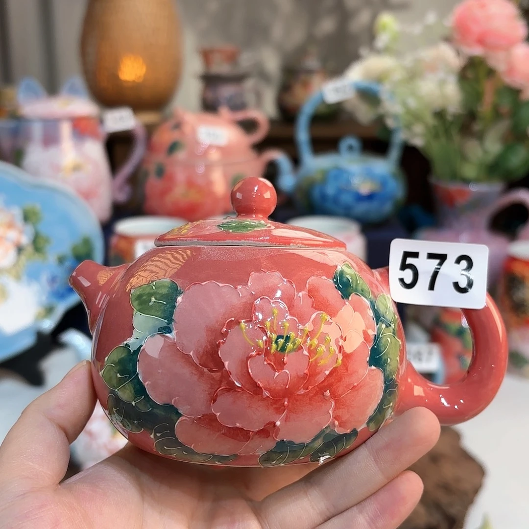 景德镇手绘高温釉下彩陶瓷茶具