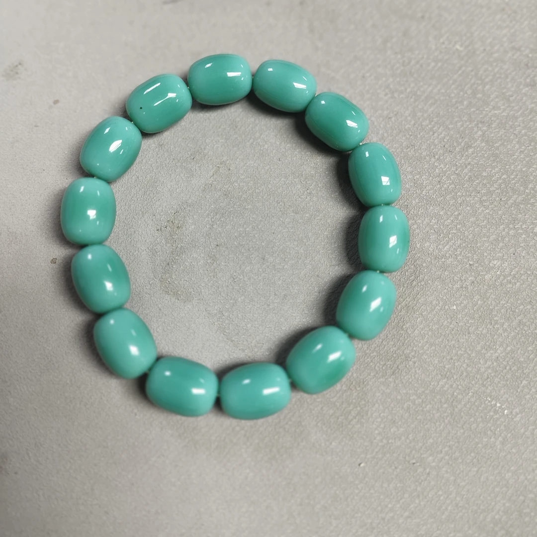 06号卡10mm青色桶珠手串项圈