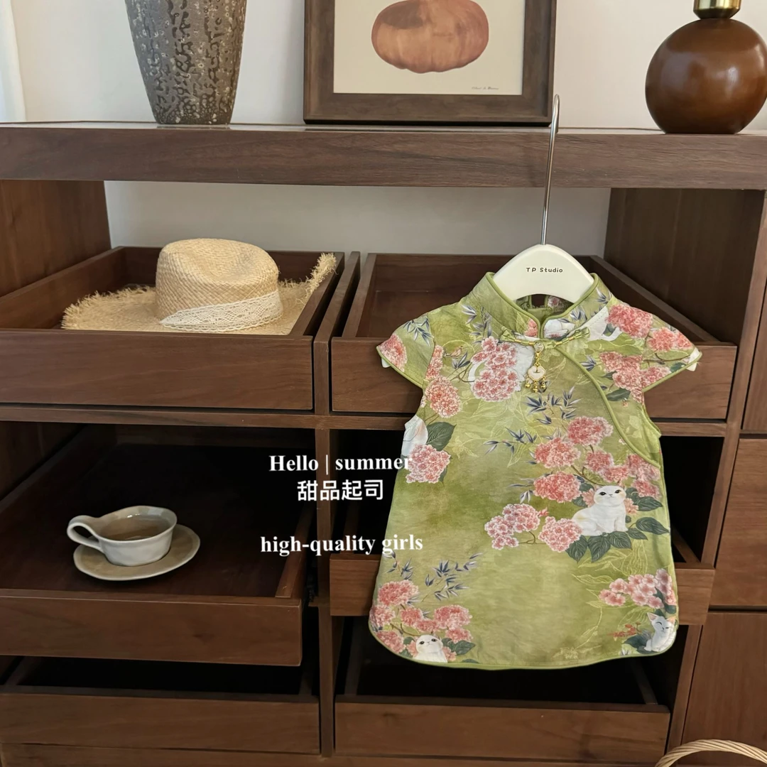 【甜品起司】玉玲珑！女宝宝新中式国风改良版绝美古风旗袍背心裙