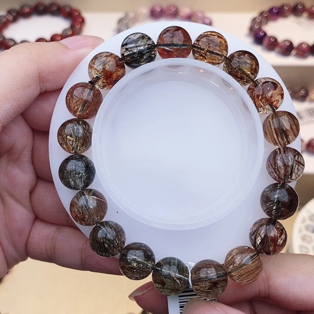 未镶嵌手链水晶黑金超七11+