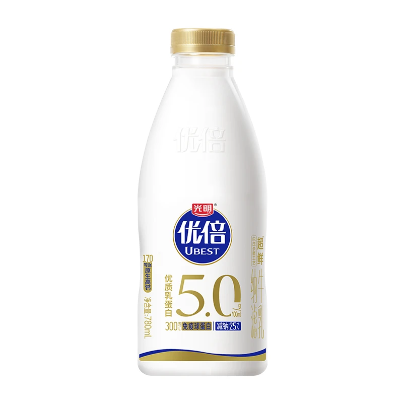 【5.0蛋白】光明优倍5.0超鲜牛乳780ml/瓶