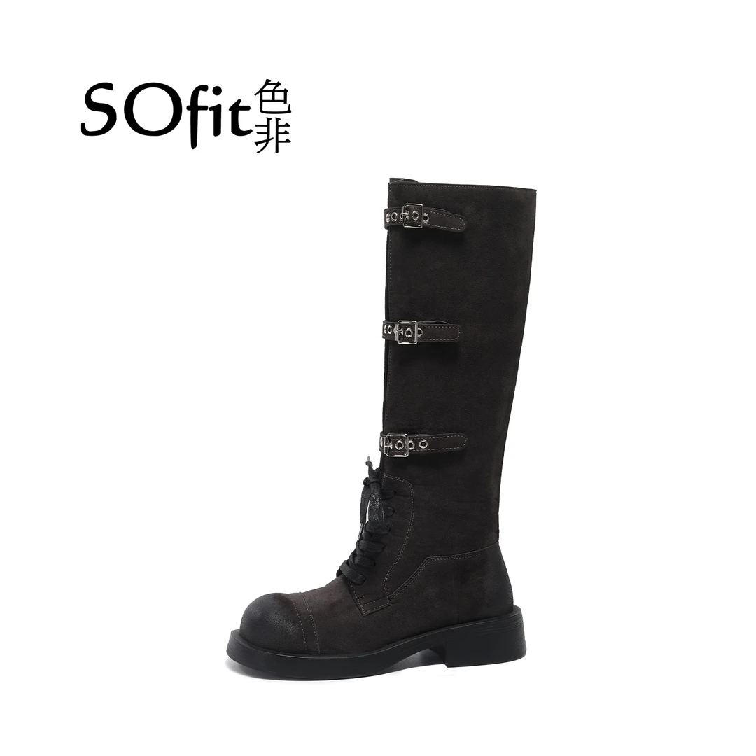 sofit色非【慢调巴黎】增高3.5cm时尚潮流百搭女士长靴2069-10