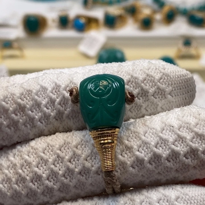 绿松石珠宝奇石18K金镶嵌ＡＡ４０４