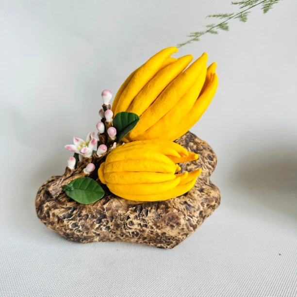［原作佛手瓜］石湾陶瓷精品佛手呈祥家居办公室摆件工艺品18*12＊19