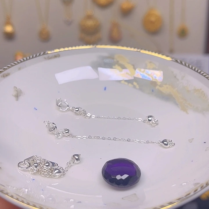 紫晶颈饰银S925镶嵌紫晶925镶嵌43