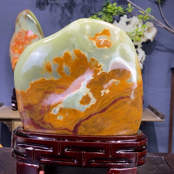 石材伊朗古青石摆件