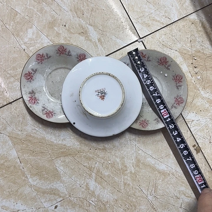 陶摆件3个微瑕10.5厘米小叠