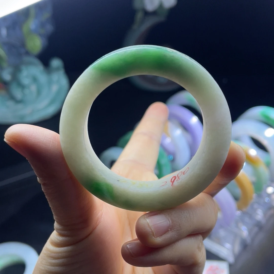 定制翡翠未镶嵌天然翡翠A货手镯