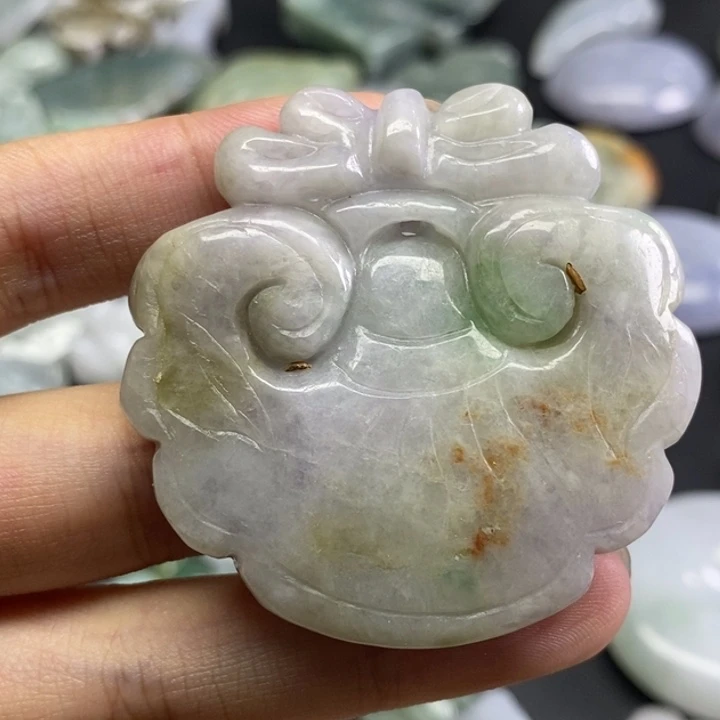 禹***然翡翠未镶嵌颈饰天然A货翡翠长49.4