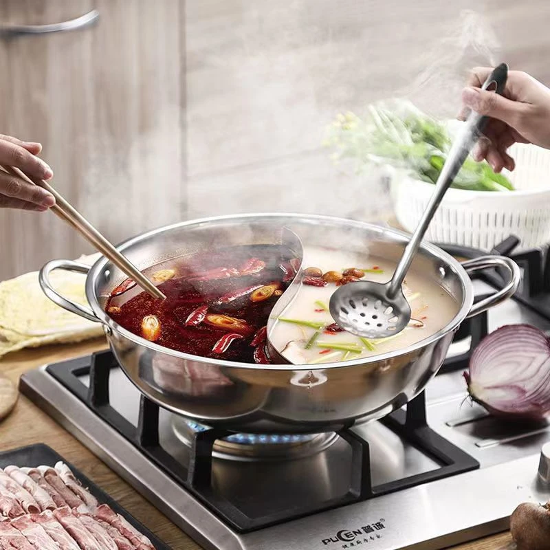 【粉丝福利】超大号不锈钢双耳鸳鸯锅