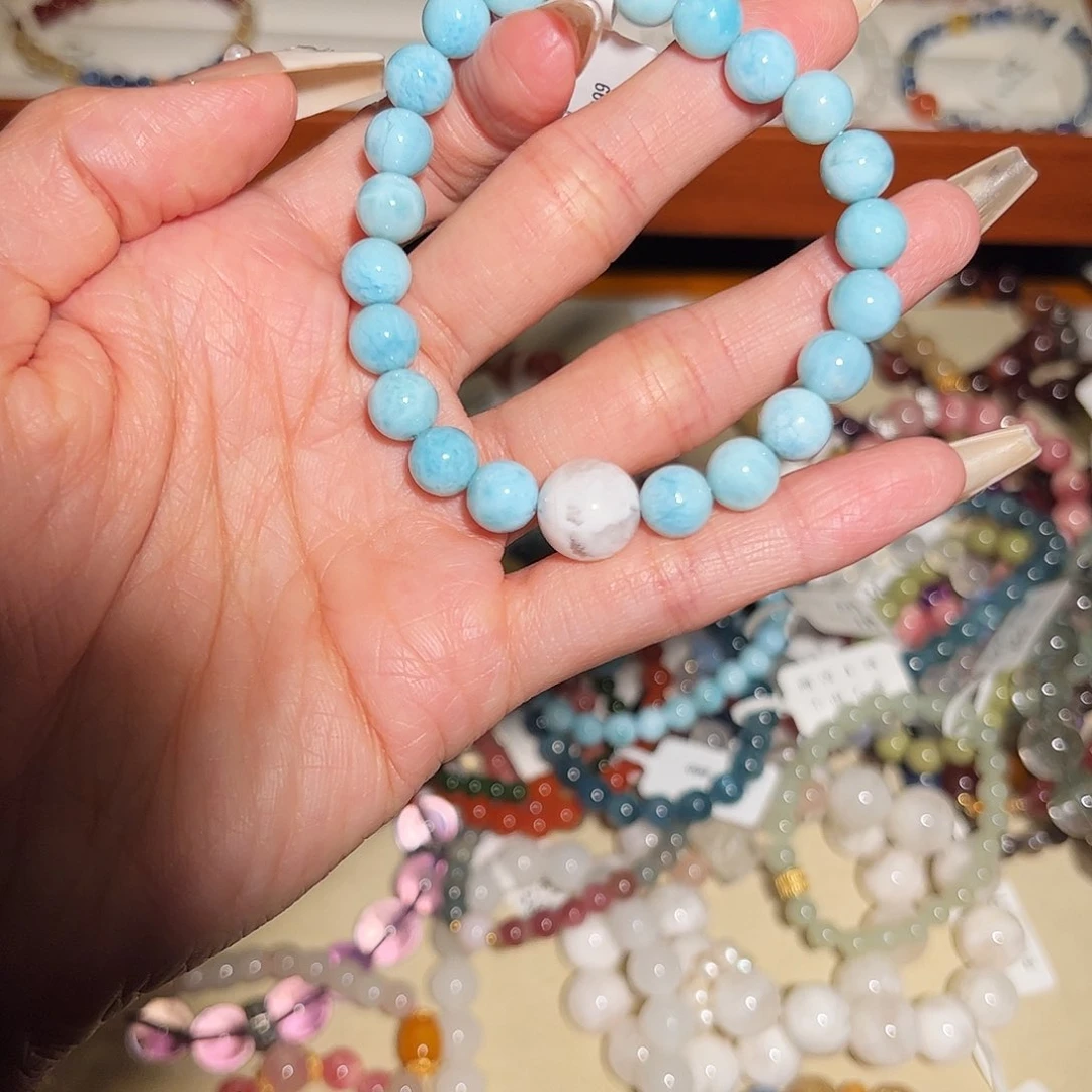 烟晶手链银S925镶嵌发样品