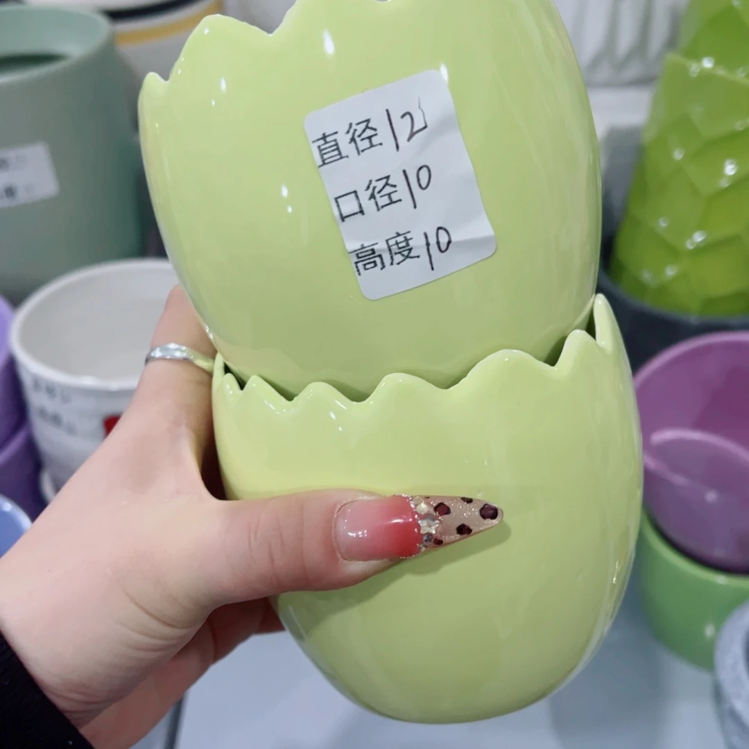 有孔，陶瓷花盆满10米包邮发货